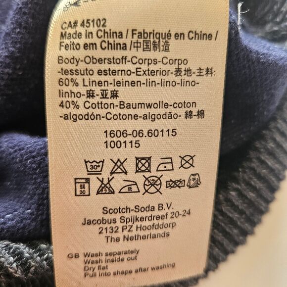 Scotch & Soda L Home Alone Better Than Last Season Linen Blend Pop Over Sweater - Picture 7 of 8